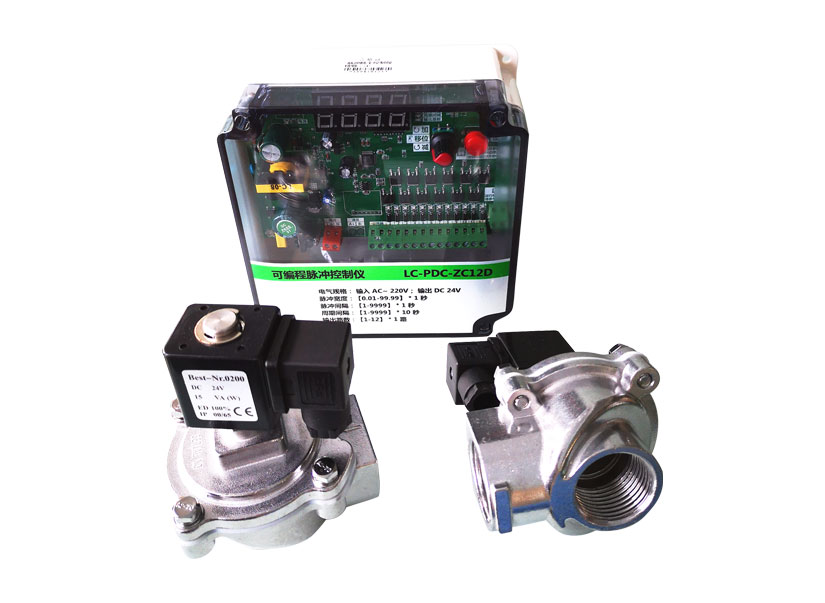 Pneumatic pulse solenoid valve with pulse jet control board for cleaning filters in powder booth